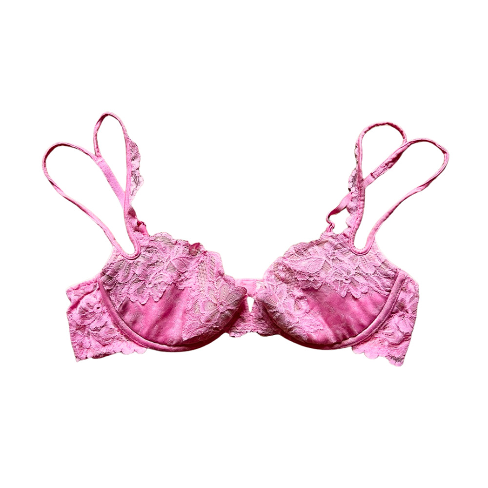 Victoria Secret Bra 36B Bubblegum Pink Lace Feminine Coquette Soft Girl Dainty